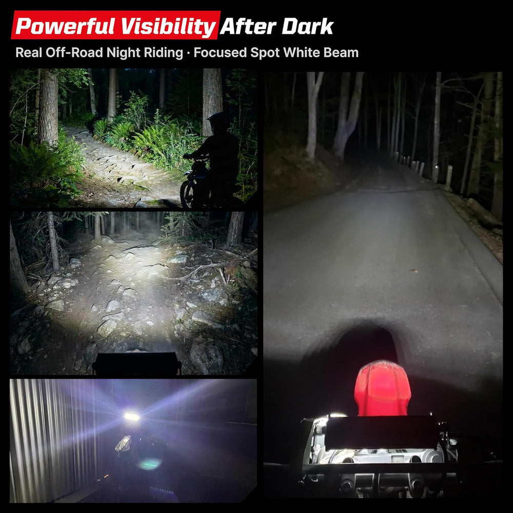 Dirt Bike Light Bar Kit, Plug-Play Dirt Bike Headlight, 7/8โ Handlebar (Batte...