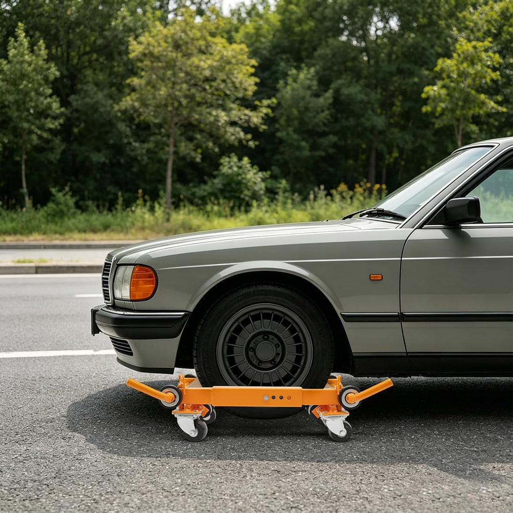 1T Wheel Dolly, Lever Type Car Moving Dolly Yellow | Car Wheel Dolly Tire Lif...