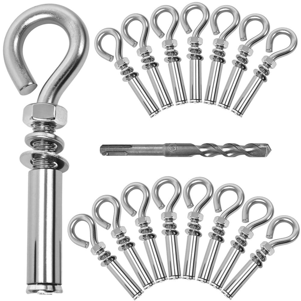 16 Pack 3/8" X 4-1/2" Expansion Eye Bolt,Concrete Eyebolt Anchors