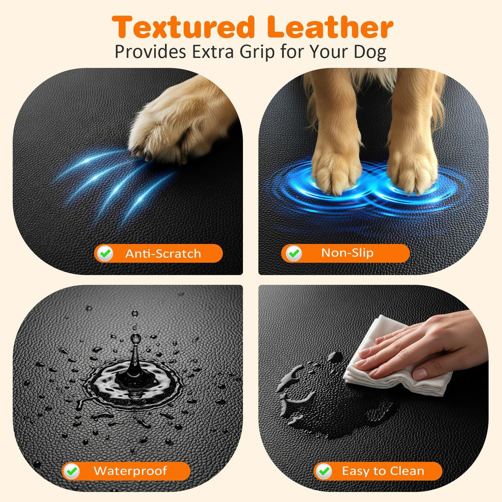 URPOWER Hard Bottom Dog Car Seat Cover for Back Seat, PU Leather Hammock