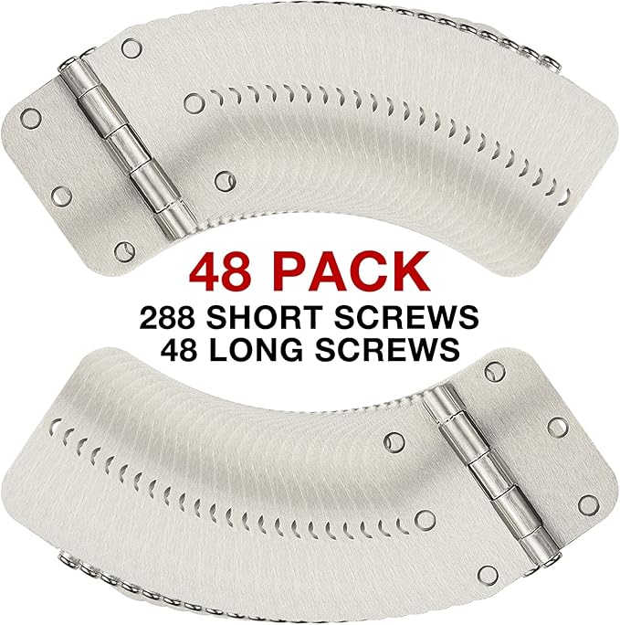 48 Pack Interior Door Hinges Brushed Nickel 3.5 Inch x 3 1/2" Rounded 5/...