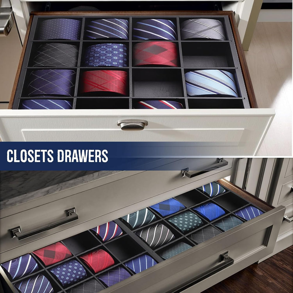 Tie Organizer Wall Mounted Tie rack,Tie box for Men,Tie Storage Box Organizer...