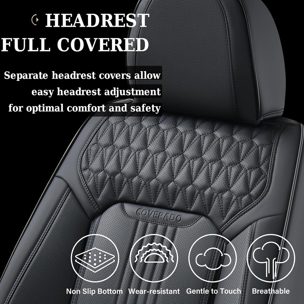 Coverado Seat Covers, Car Seat Covers Front Seats, Black Seat Cover, Waterpro...