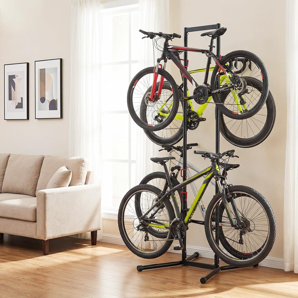 Goplus 4 Bike Storage Rack, Indoor Freestanding Bike Rack for Garage, 8 Adjus...