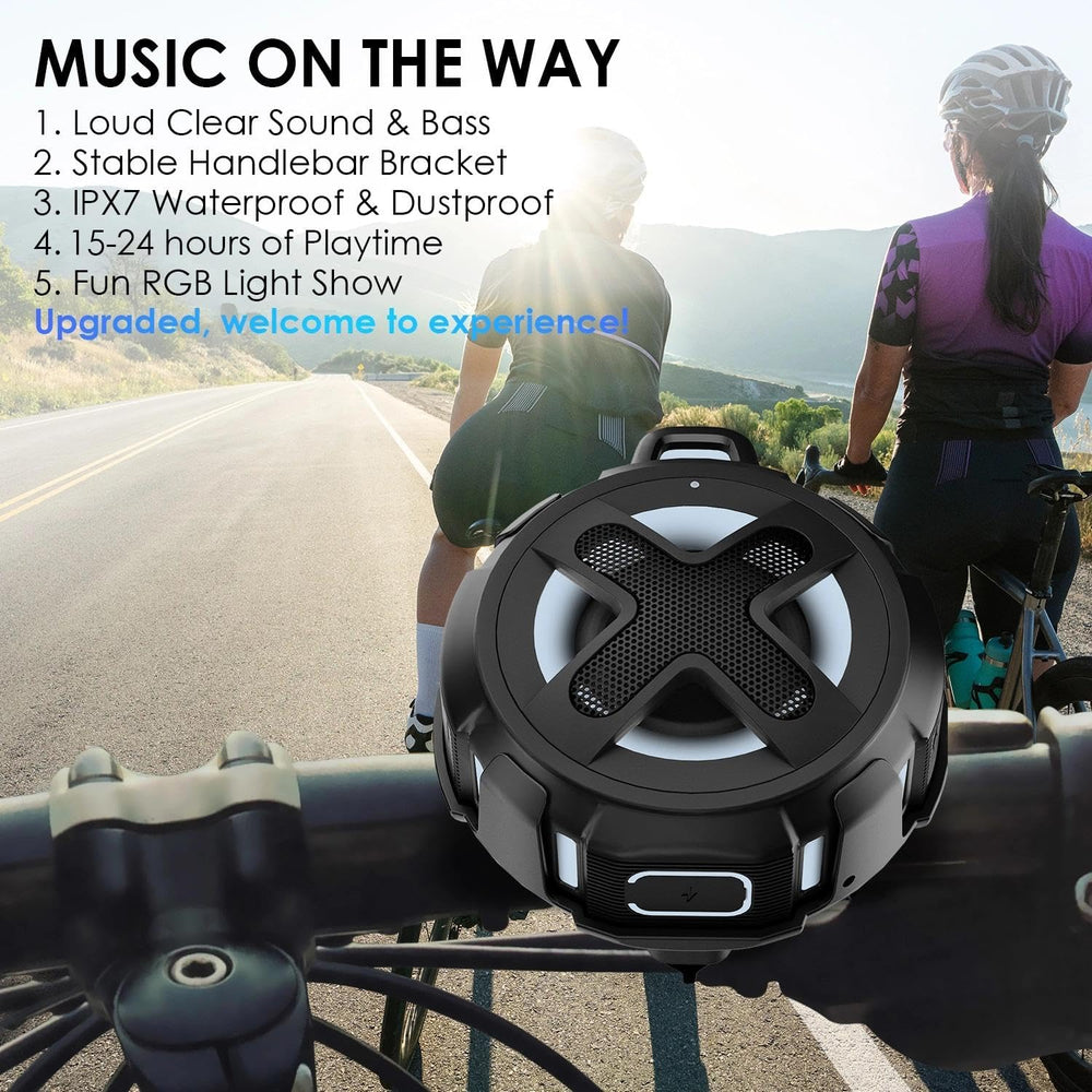 Upgraded, Pro Bike Speaker, with Pro Handlebar Mount, Bluetooth V5.4, IPX7 Wa...