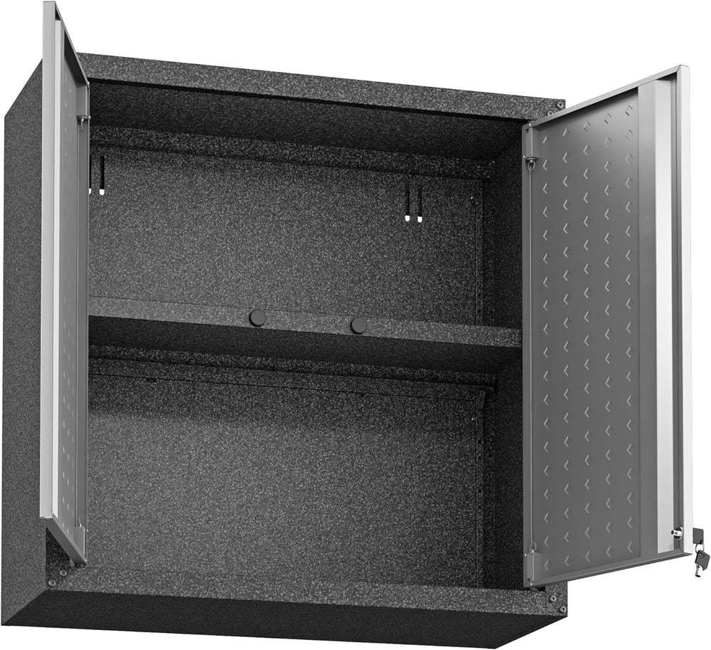 Manhattan Comfort Fortress Floating Garage Storage Cabinet with Adjustable Sh...