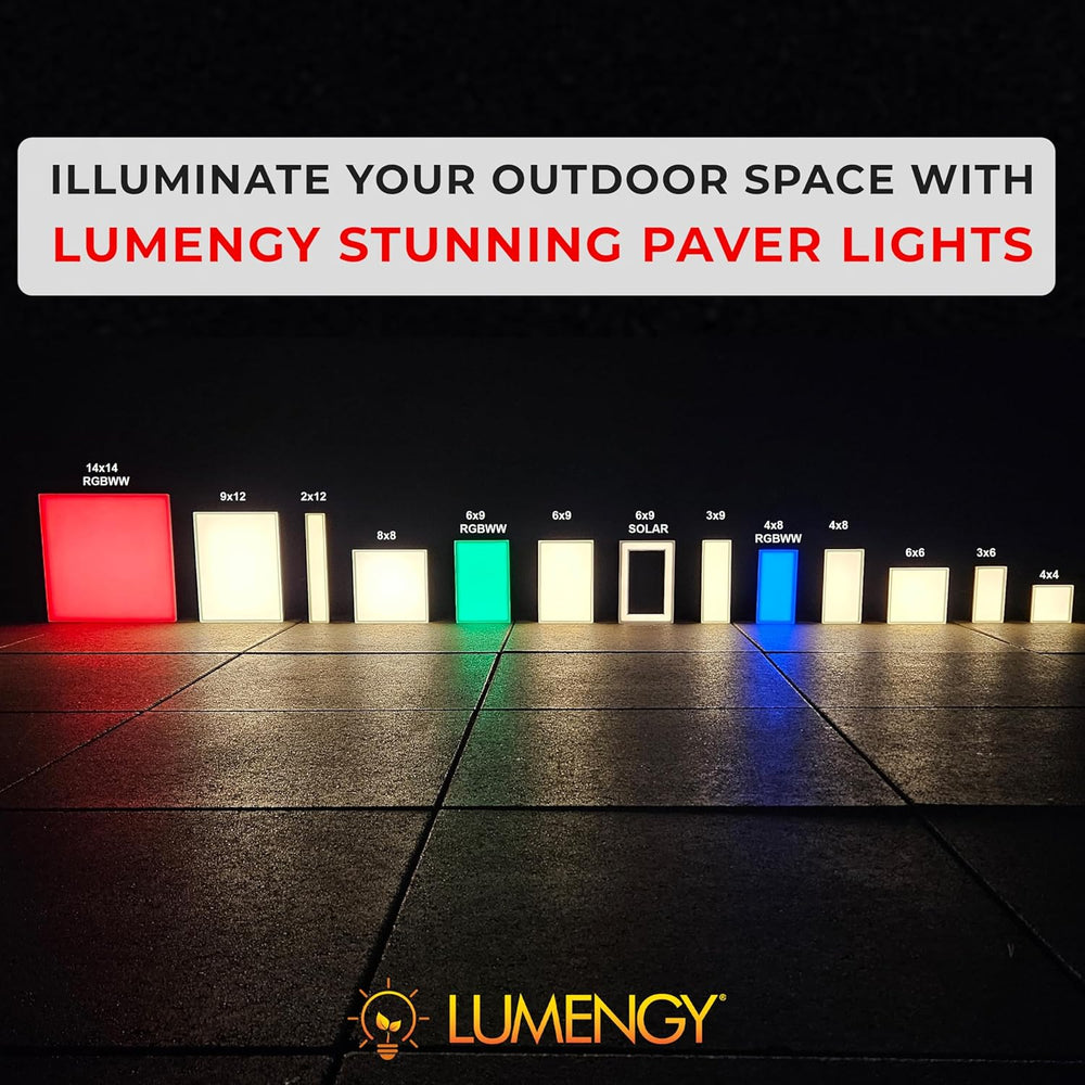 LUMENGY Paver Light 4x8 Inch (3.85 x 7.79), 2700K Warm White, Glare-Free Bric...