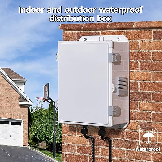 Outdoor Electrical Junction Box, ABS Water Resistant Enclosure