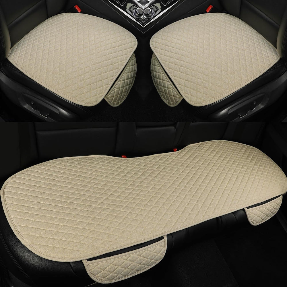 West Llama Linen Car Seat Covers,Bottom Seat Covers for Cars Include 1 Pair F...