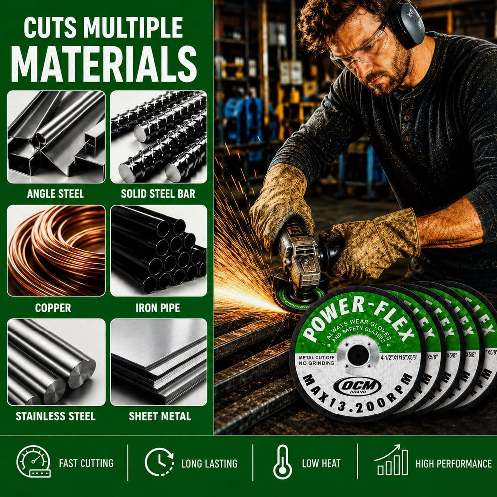 50 Pack - Cut Off Wheels 4 Inch x 1/16 Inch x 5/8 Inch For Cutting all Ferrou...