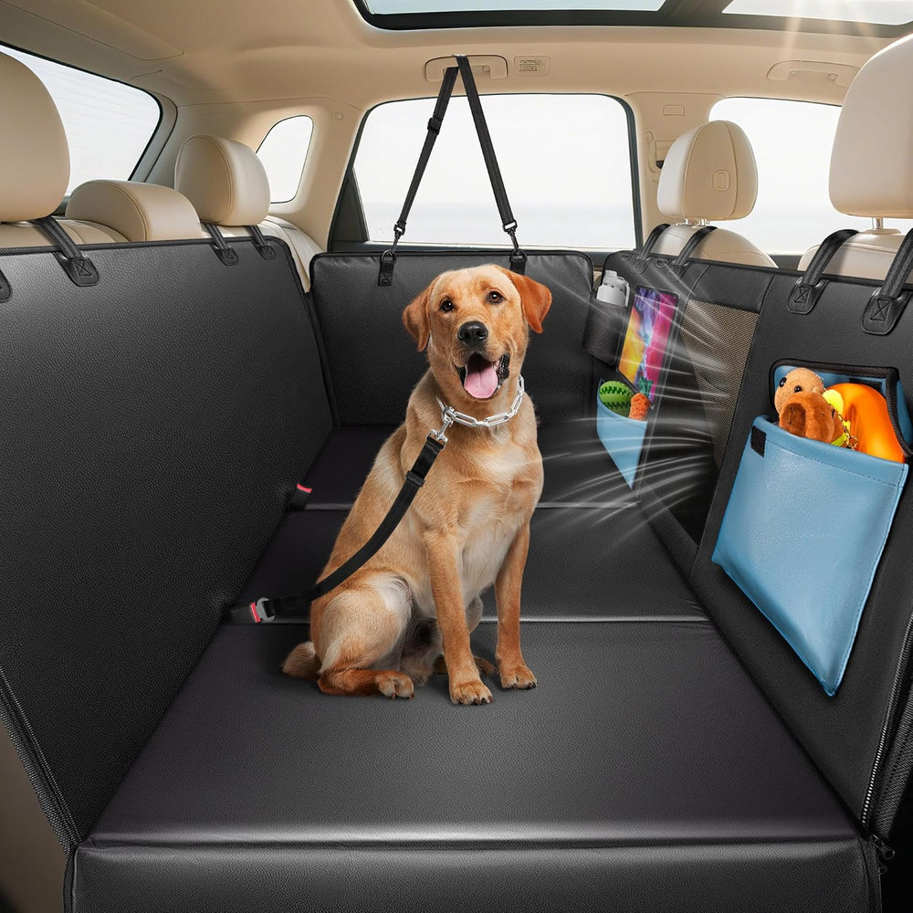 Dog Car Seat Cover for Back Seat 53" with Hard Bottom