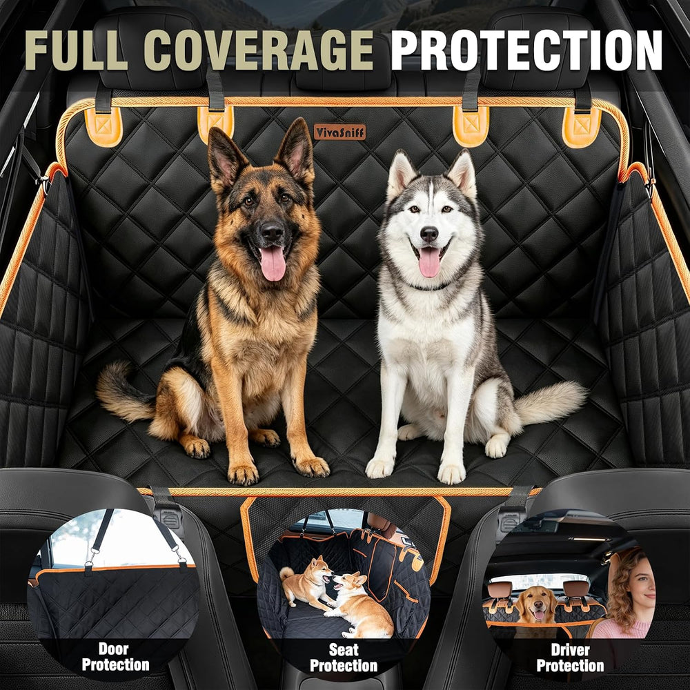 Hard Bottom Car Seat Cover for Dogs, Back Seat Extender for Car