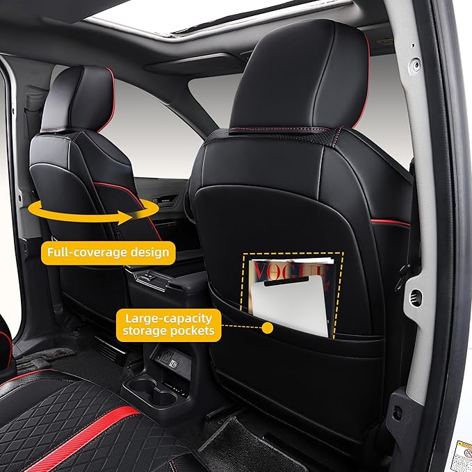 Custom Fit Sienna Seat Covers for Toyota Sienna LE, XLE 2021-2025 3-Row