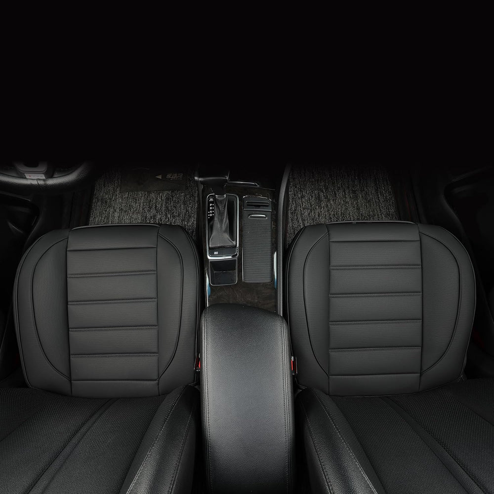 2 Pack Leather Front Car Seat Covers,Bottom Seat Covers for Cars,Driver Car S...