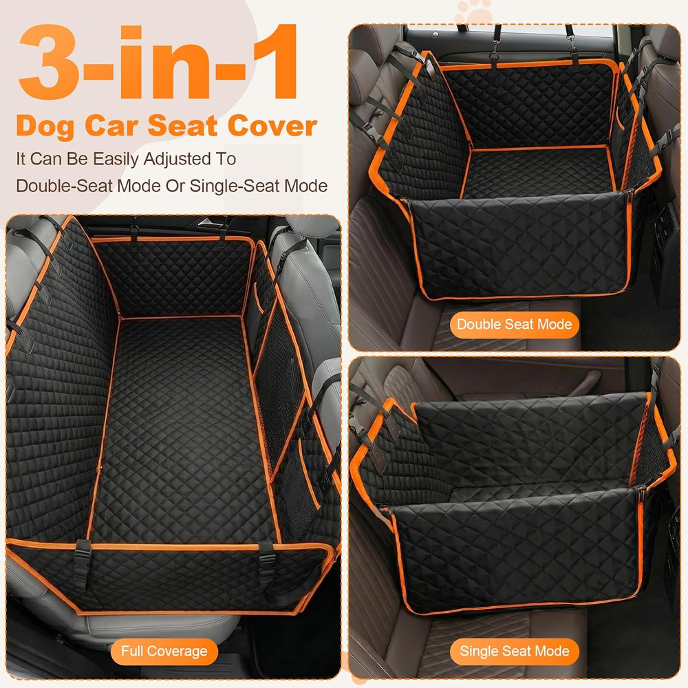 PartsBling 3 in 1 Convertible Hard Bottom Dog Seat Cover for Back Seat