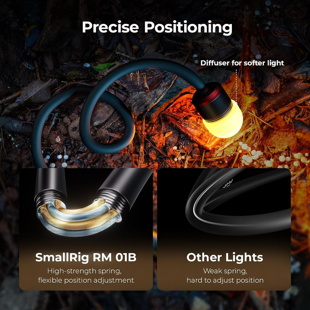 SmallRig RM 01B Macro LED Bendy Light for Fungi Photography, 1800K-7500K