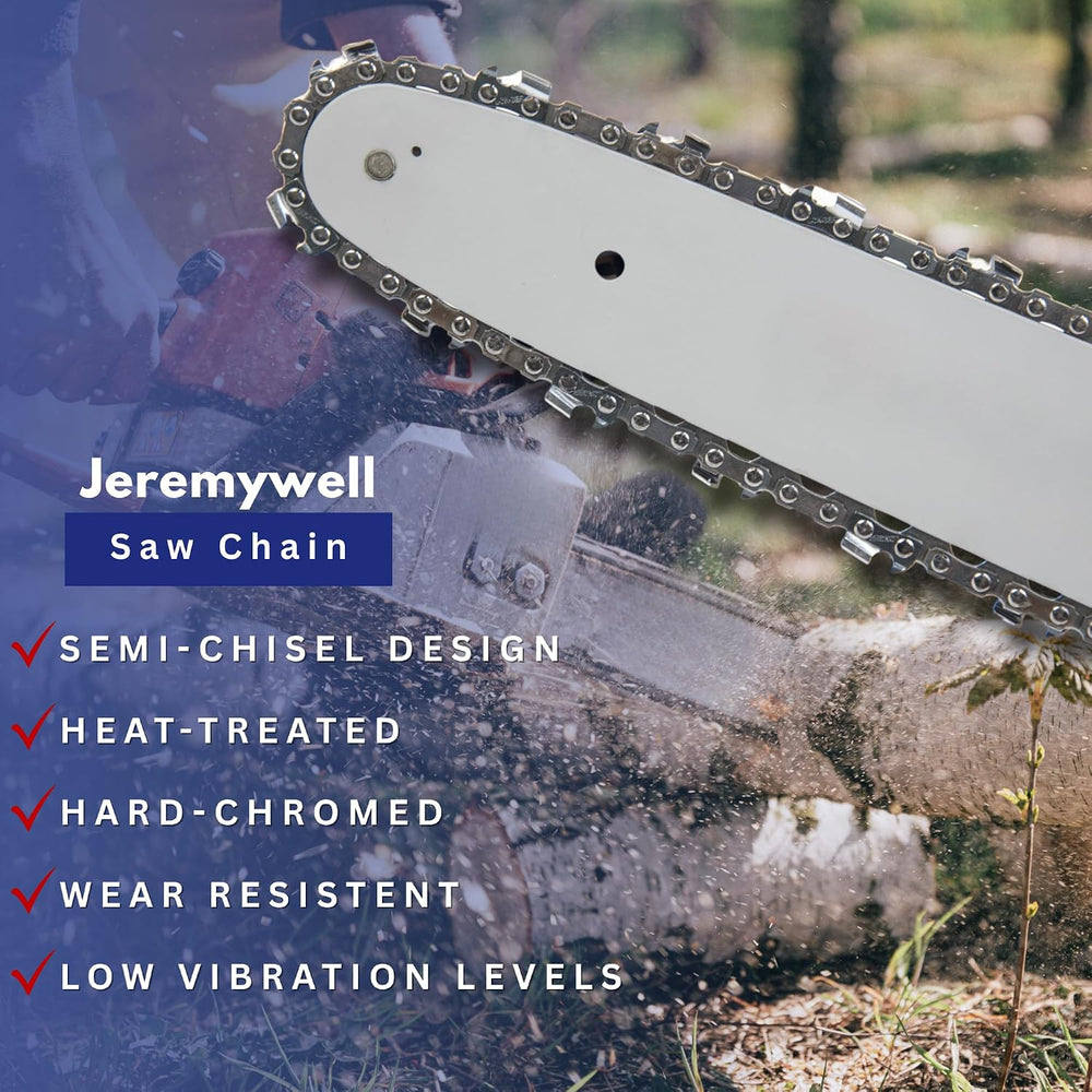 Jeremywell 14 Inch R50 Chainsaw Chain Blade 50 Drive Links 3/8" LP Pitch...