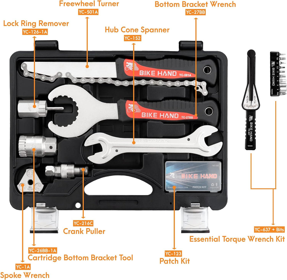 BIKEHAND 18 Piece Bike Bicycle Repair Tool Kit Set - Great Bike Maintenance T...
