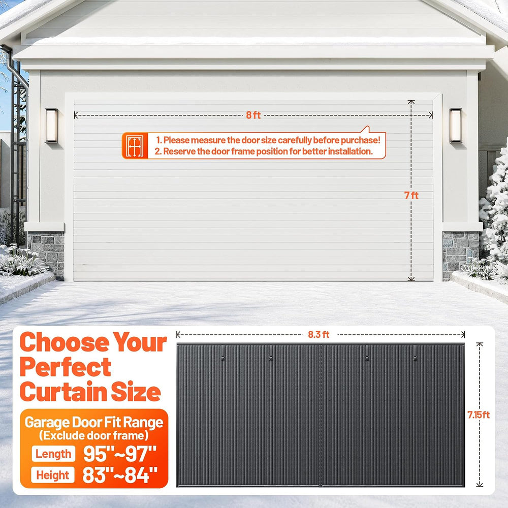 Magnetic Garage Door Insulation Kit 8.3x7.15FT Garage Insulation Panel