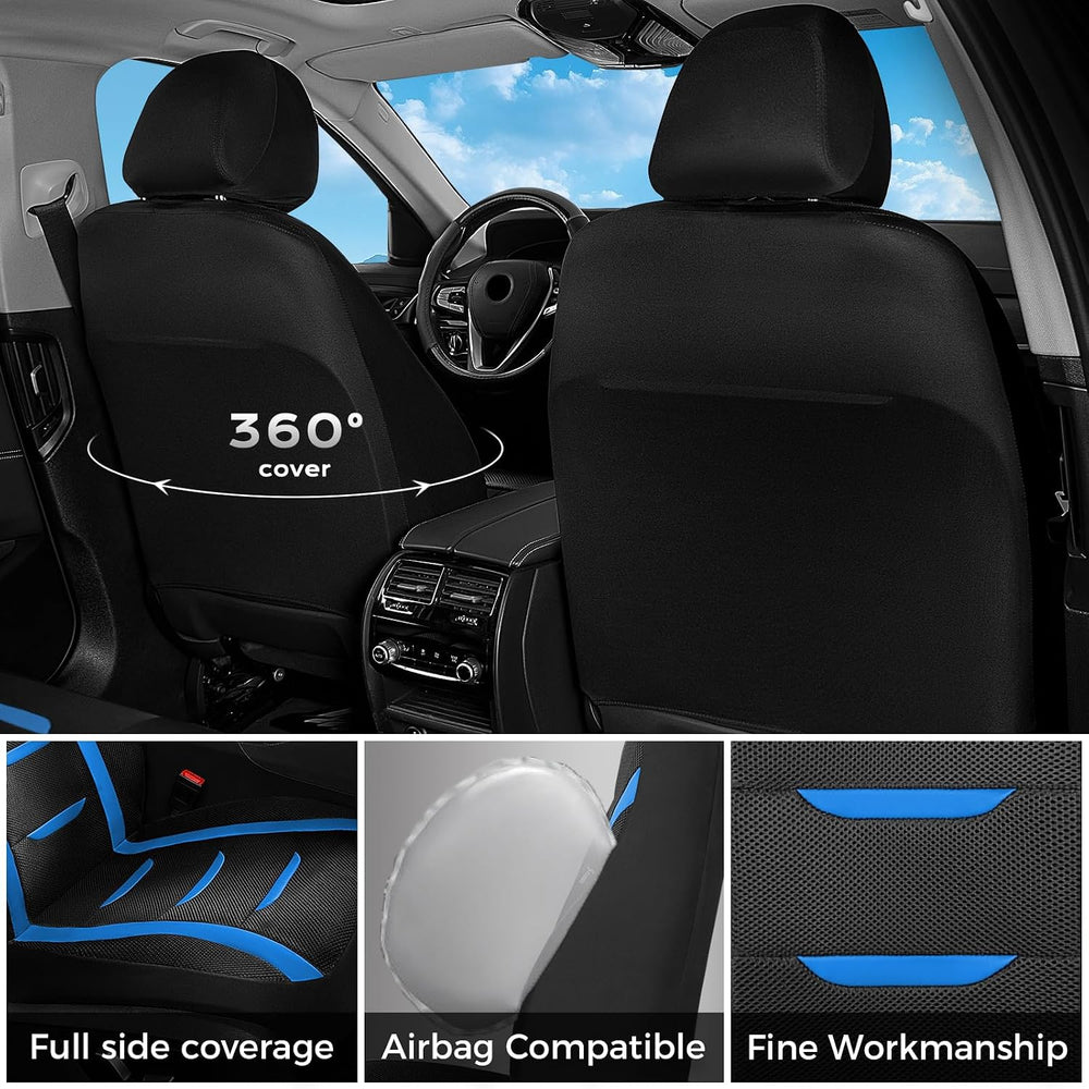 Front Car Seat Covers Air Cool Mesh Thick Car Seat Covers Car Seat Protectors...