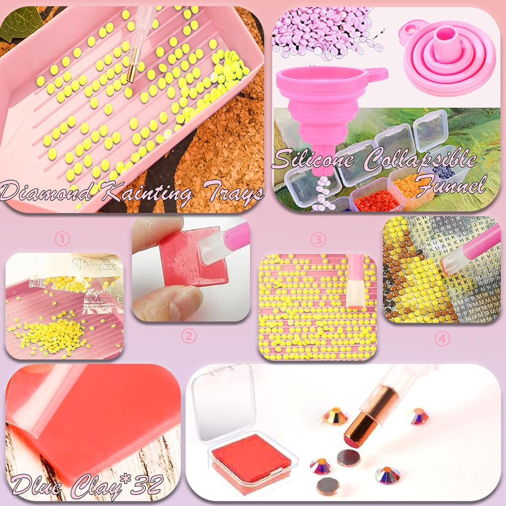 NLXCXUCY 158Pcs Diamond Art Accessories Kit