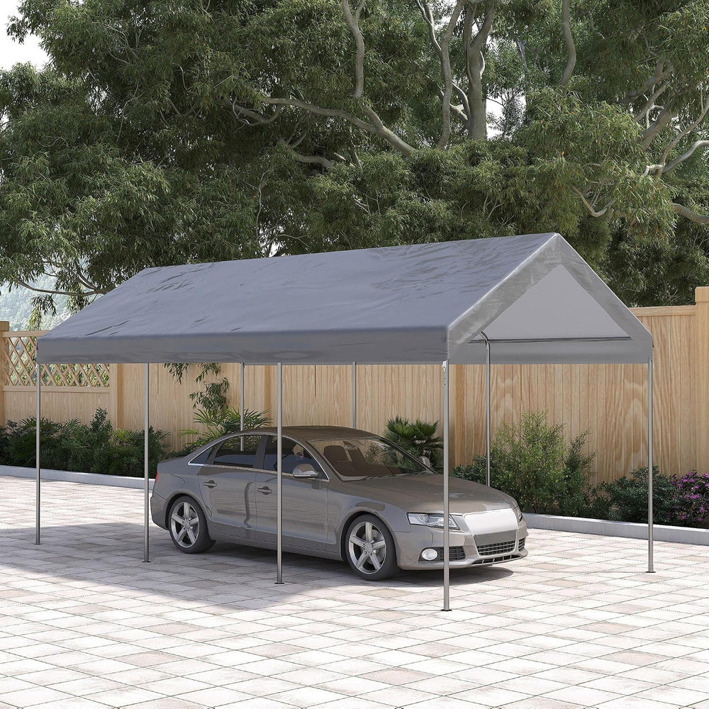 Outsunny 10' x 20' Party Tent and Carport, Height Adjustable Portable...