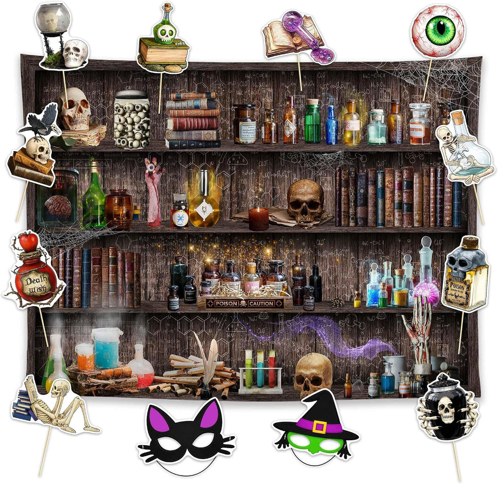 Allenjoy 96" x 72" Halloween Mad Scientist Photography Backdrop wit...