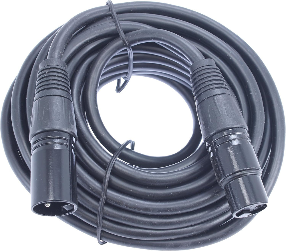 10 Pack 25 Foot 3 Pin XLR Mic Cable with Male to Female Connectors Microphone...