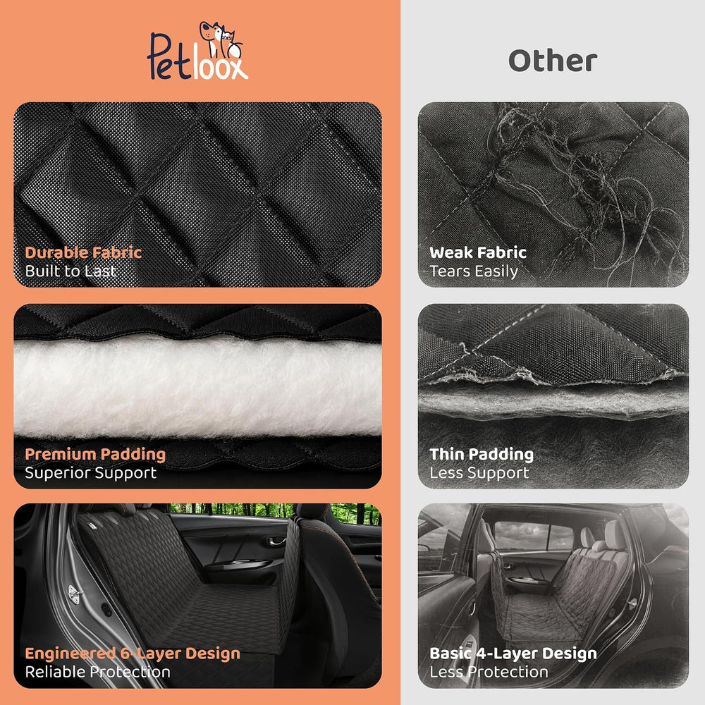 Dog Car Seat Cover for Back Seat, Dog Hammock for Car, SUV, Truck & Tesla