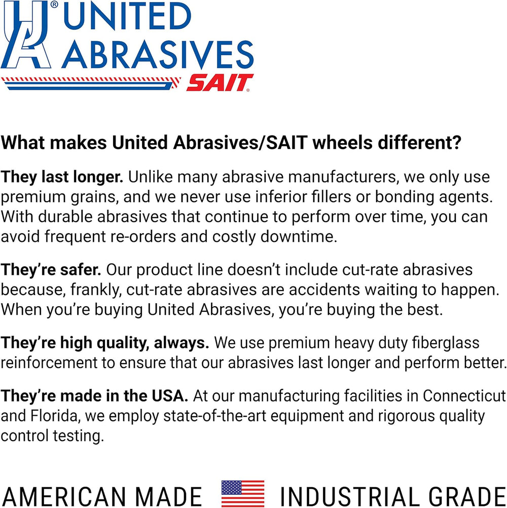 United Abrasives-SAIT 20173 A24R General Purpose/Long Life Grinding Wheel [Ty...