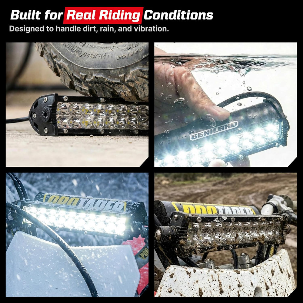 Dirt Bike Light Bar Kit, Plug-Play Dirt Bike Headlight, 7/8โ Handlebar (Batte...