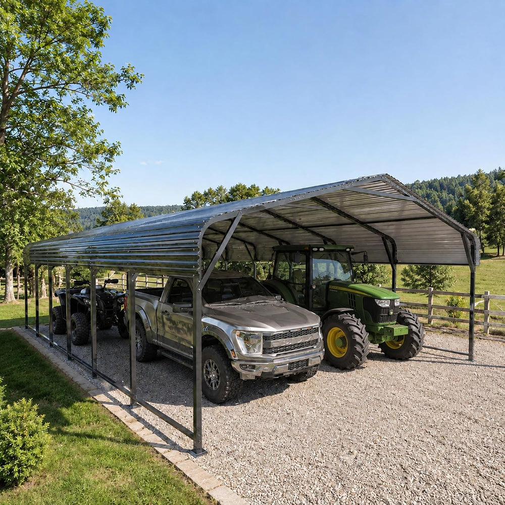 MNLR 20x30 FT Metal Carport Heavy Duty with Galvanized Steel