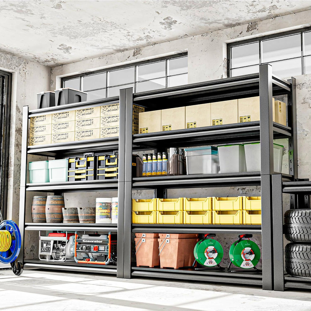 5-Tier Garage Shelving Heavy Duty, Metal Storage Shelves, Rack