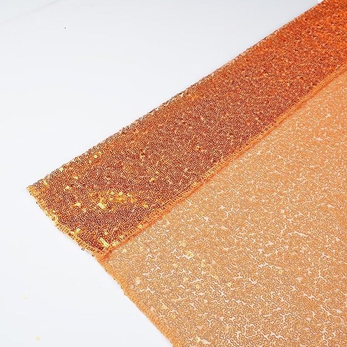 Eternal Beauty Orange Sequin Backdrop, 10x10 Ft Halloween Glitter Background ...