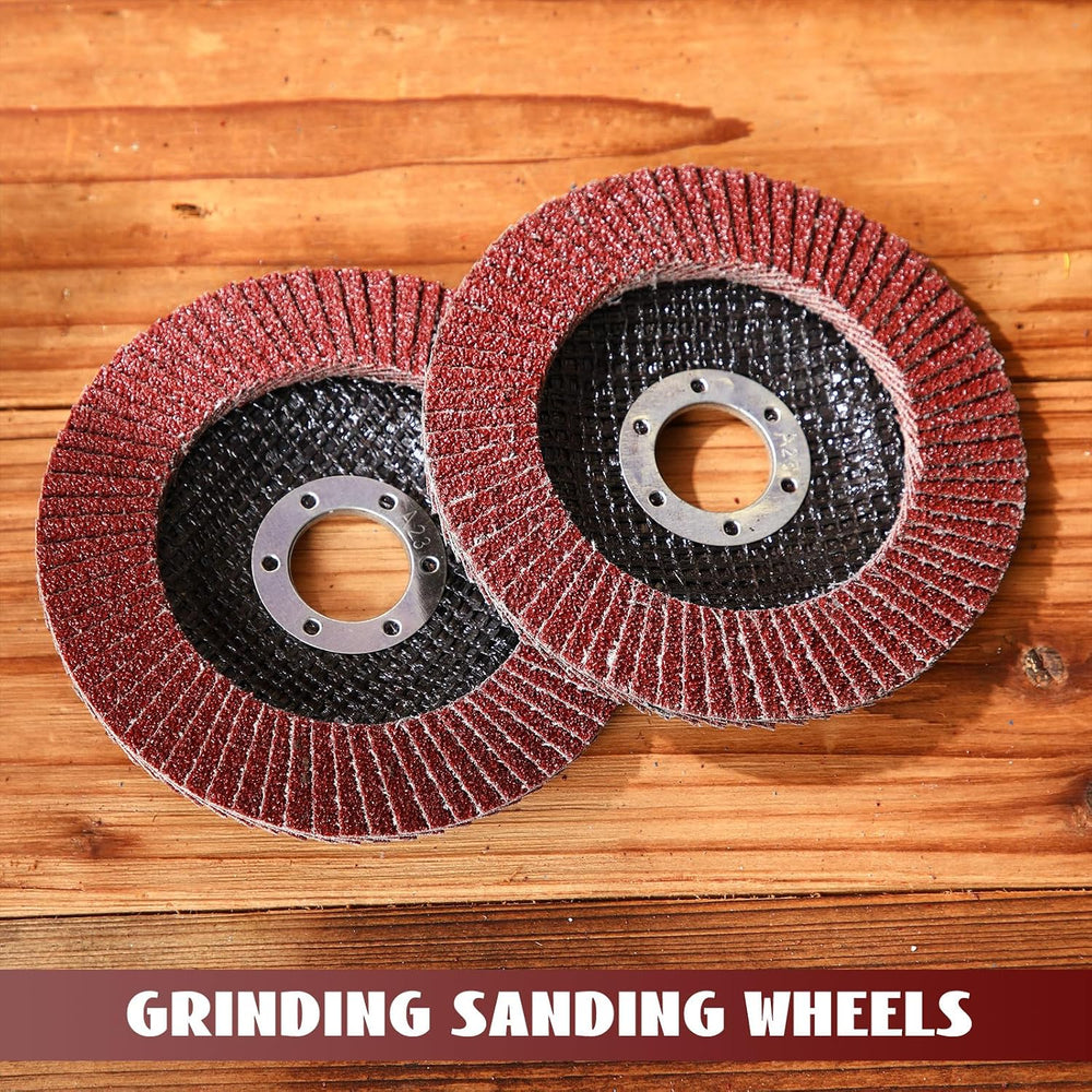 Landhoow 80 Pack Flap Discs 4 1/2 Inch for Angle Grinder 4.5 x 7/8 Inch Alumi...
