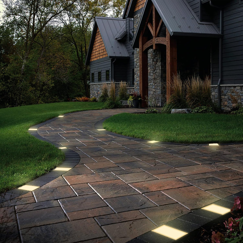 LUMENGY Paver Light 4x8 Inch (3.85 x 7.79), 2700K Warm White, Glare-Free Bric...