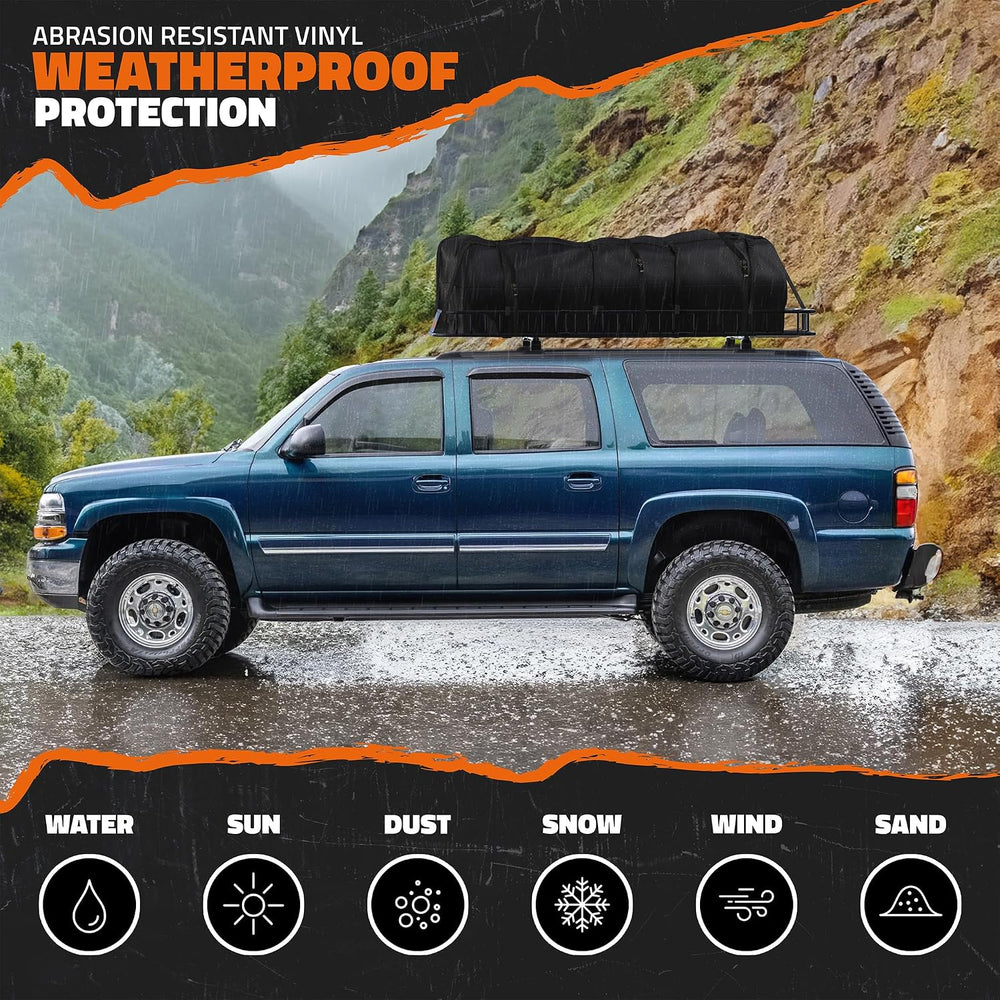 Mockins 90"x50"x5" XXL Heavy Duty Roof Rack Cargo Carrier w/ 2...