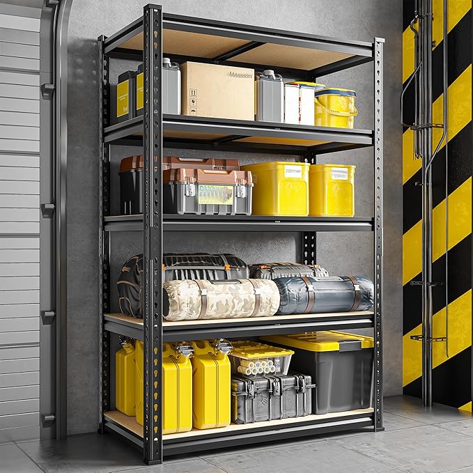 63" H Garage Shelving 31.5" W Storage Shelves Adjustable 2000LBS Me...