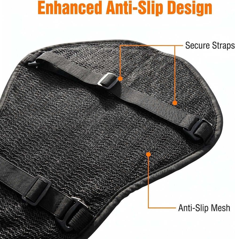 Upgraded Motorcycle Gel Seat Cushion, Universal Motorcycle Seat Pad, Shake Ri...