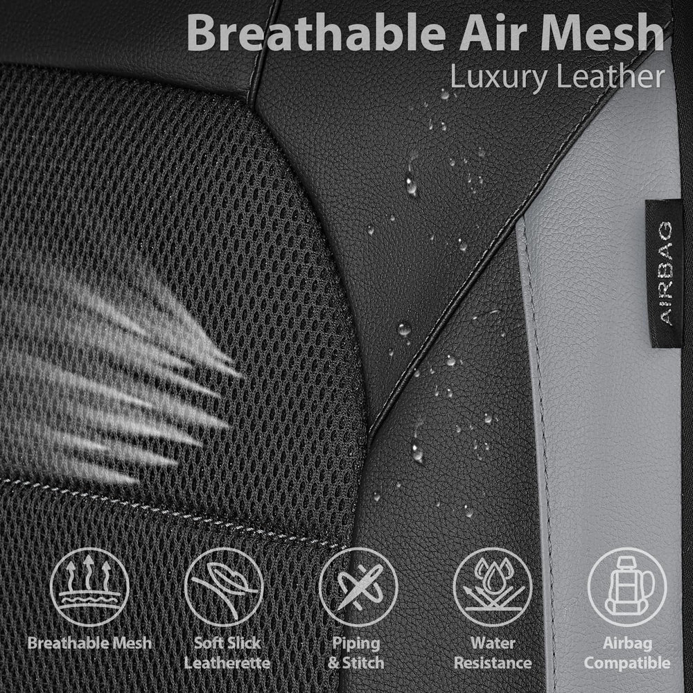 CAR PASS Leather Seat Covers, Automotive Sport Car Seat Cover Super 5mm Compo...