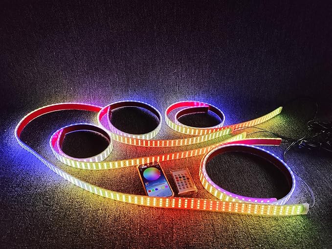 3PCS 4FT Quad Row Brightest Chasing Dream Color LED Light Strips