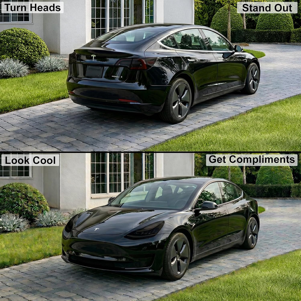 BOGAR TECH DESIGNS Taillight Headlights Smoke Tint PPF, Smokey Headlamp Cover...