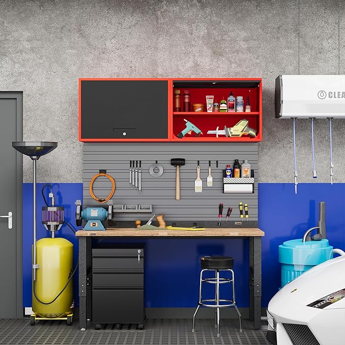 Metal Storage Cabinet Black Red Wall Cabinets