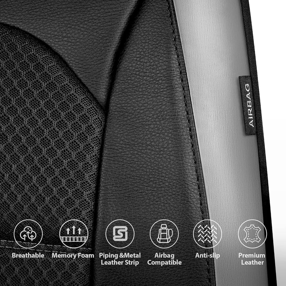 CAR PASS Memory Foam Car Seat Covers,Air Cool Mesh Thick Seat Covers Front Se...