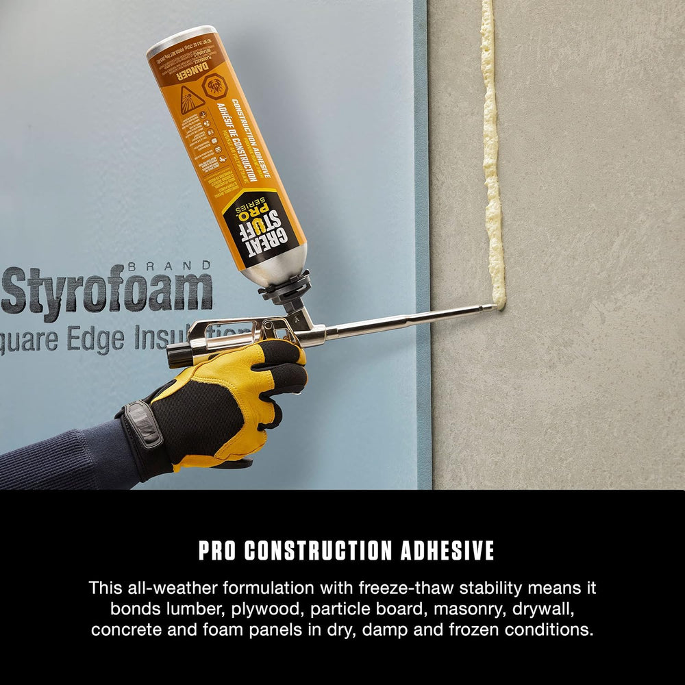 Great Stuff PRO Construction Adhesive | Gun-Applied Polyurethane Adhesive, 26...