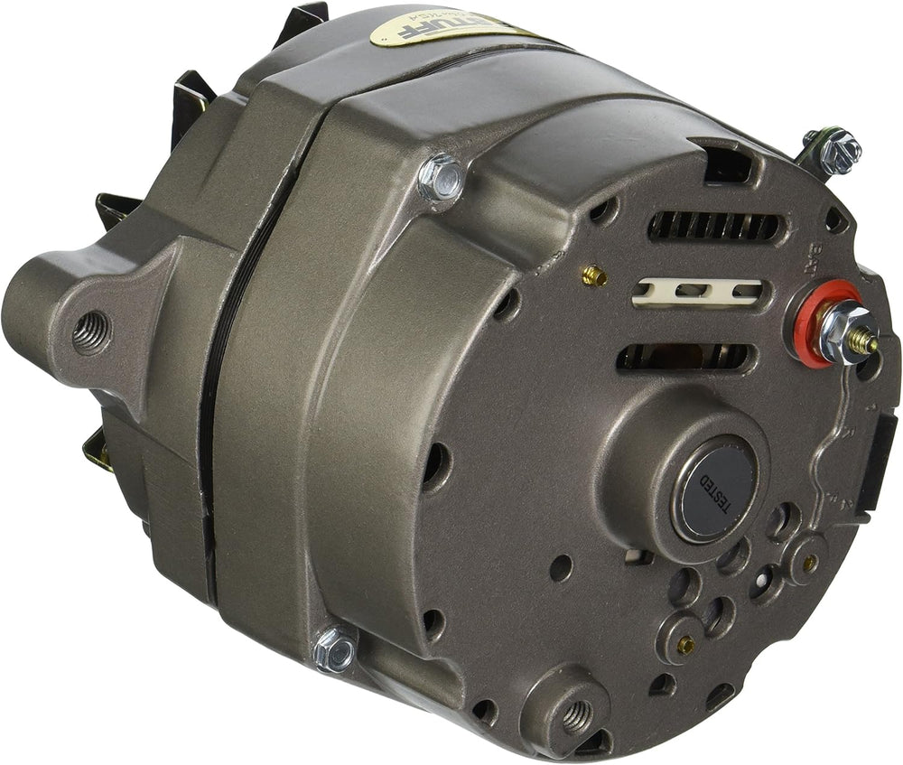 Tuff Stuff Alternator, 100 amps, 12V, 1-Wire, Single V-Belt Pulley, Aluminum ...
