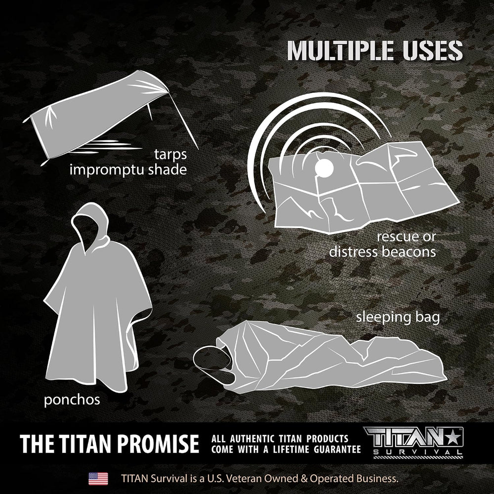 Titan Emergency Sleeping Bag Mylar - 36x78 90% Heat Retention