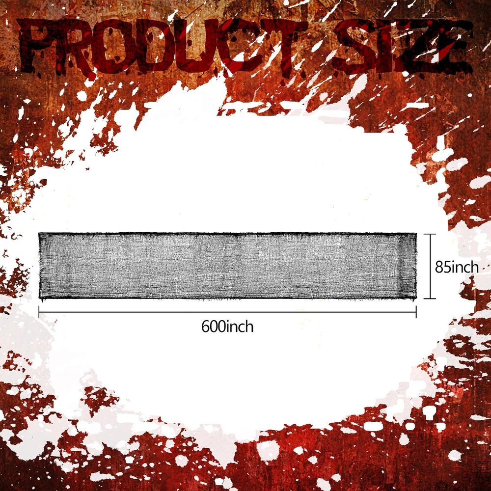 600"x85" Large Halloween Creepy Cloth, Spooky Fabric Gauze for Part...