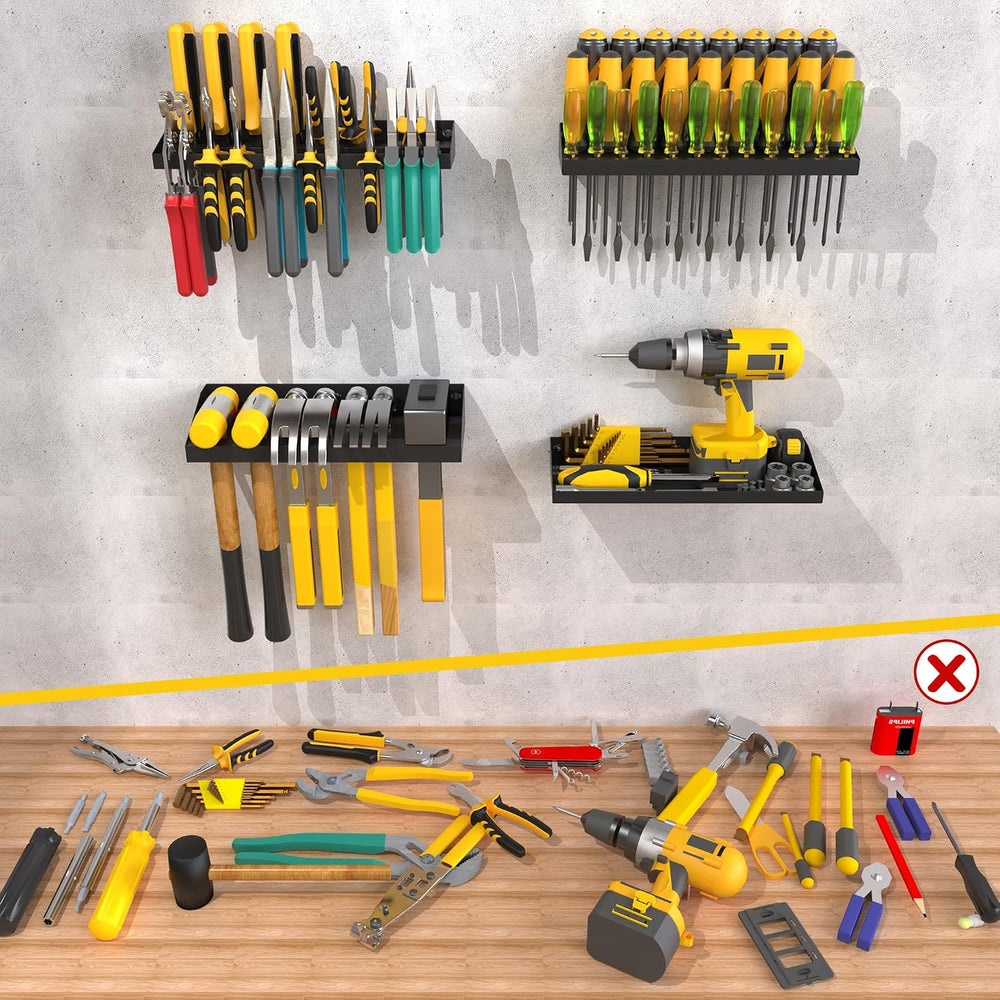 UNITEDPOWER Wall Mount Hand Tool Storage Set, Screwdriver Organizer, Pliers H...
