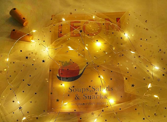 Wine Bottle Lights with Cork, Battery Operated 30 Pack 20 LED Cork Shape Silv...